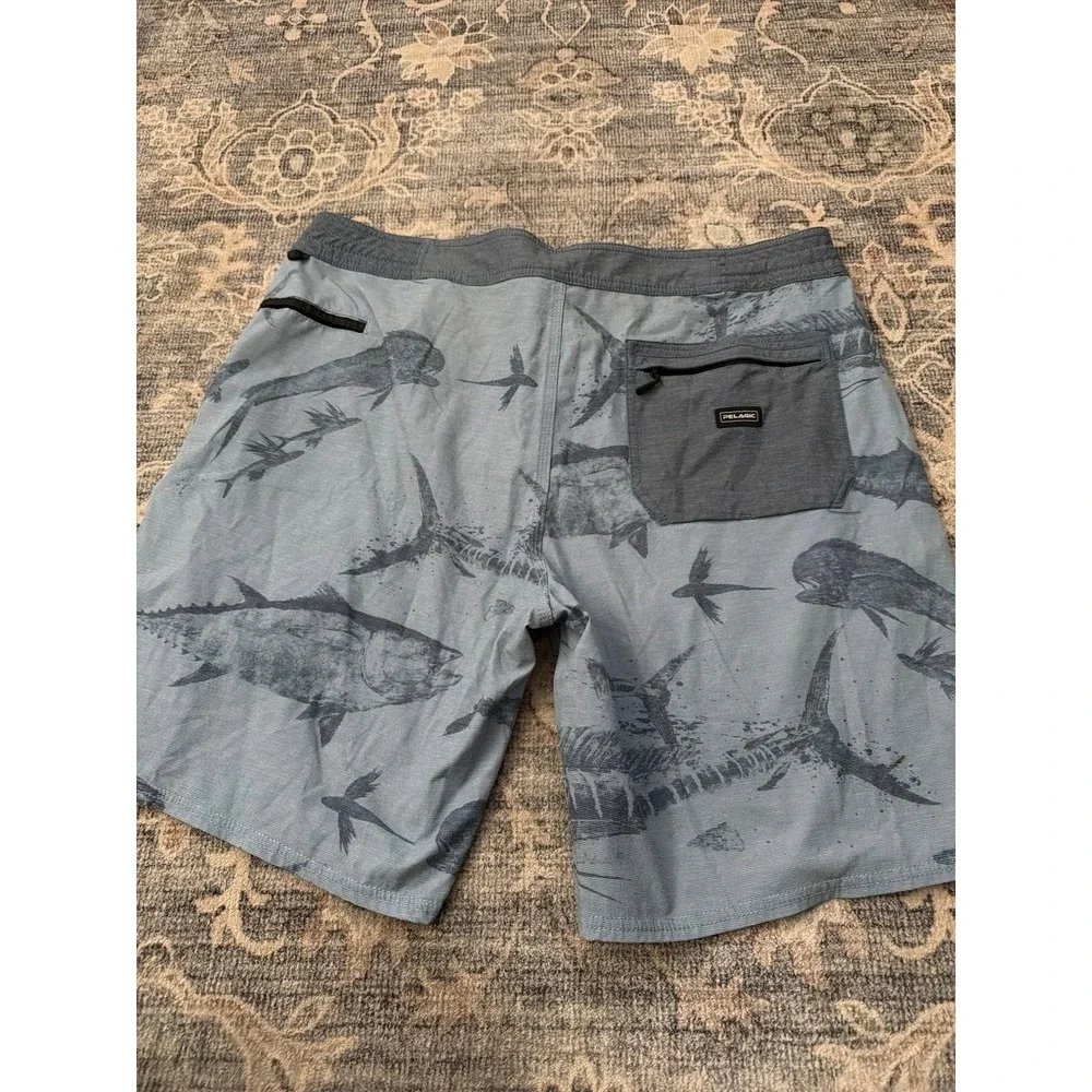 Pelagic Deep Drop Gyotaku Fishing Shorts